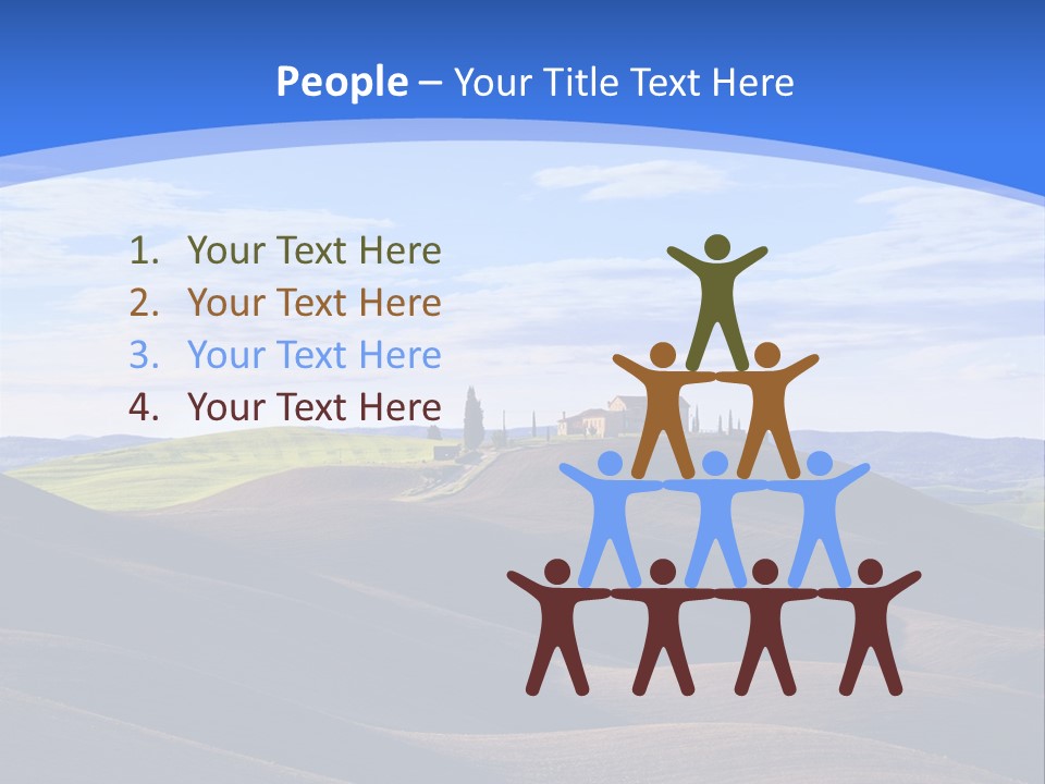 House Landscape Shadow PowerPoint Template