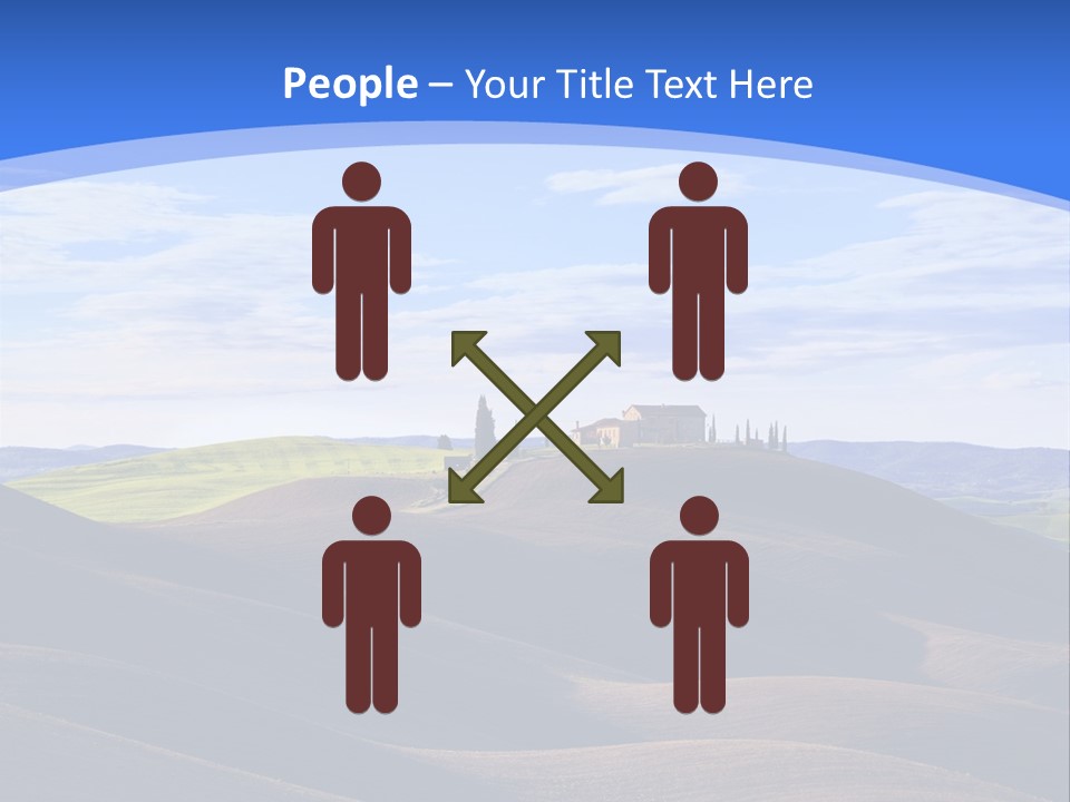 House Landscape Shadow PowerPoint Template