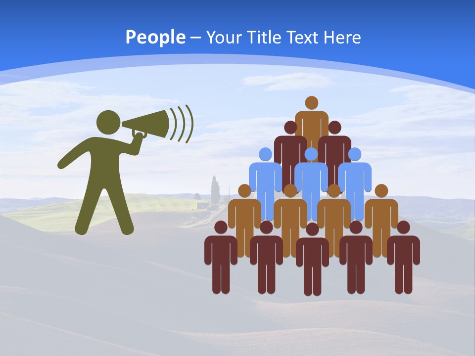 House Landscape Shadow PowerPoint Template