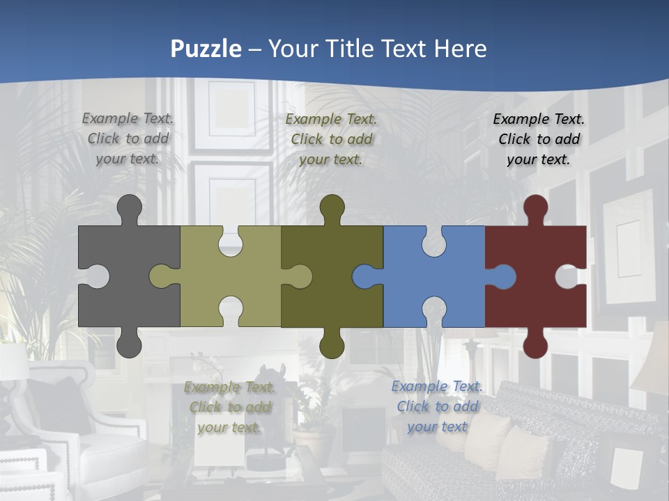 Decor Lamp Fireplace PowerPoint Template