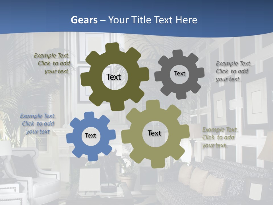 Decor Lamp Fireplace PowerPoint Template