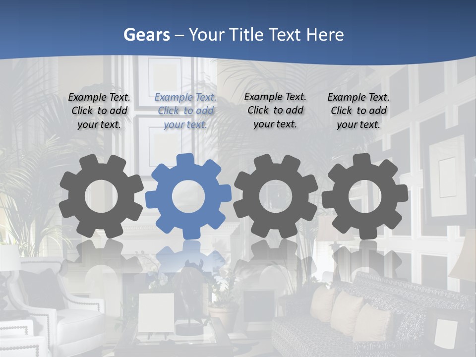 Decor Lamp Fireplace PowerPoint Template