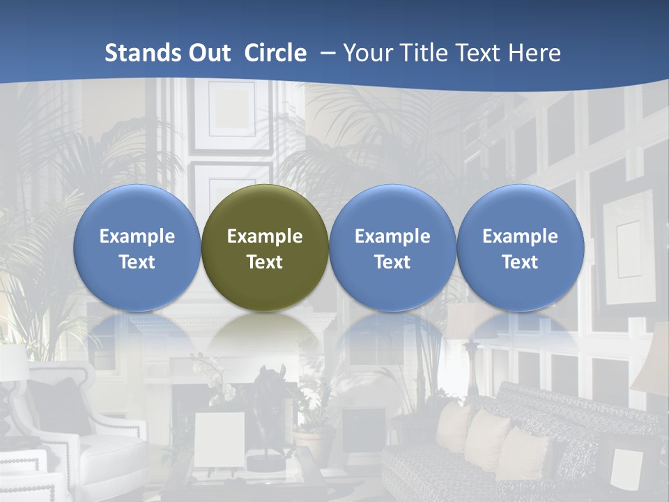 Decor Lamp Fireplace PowerPoint Template