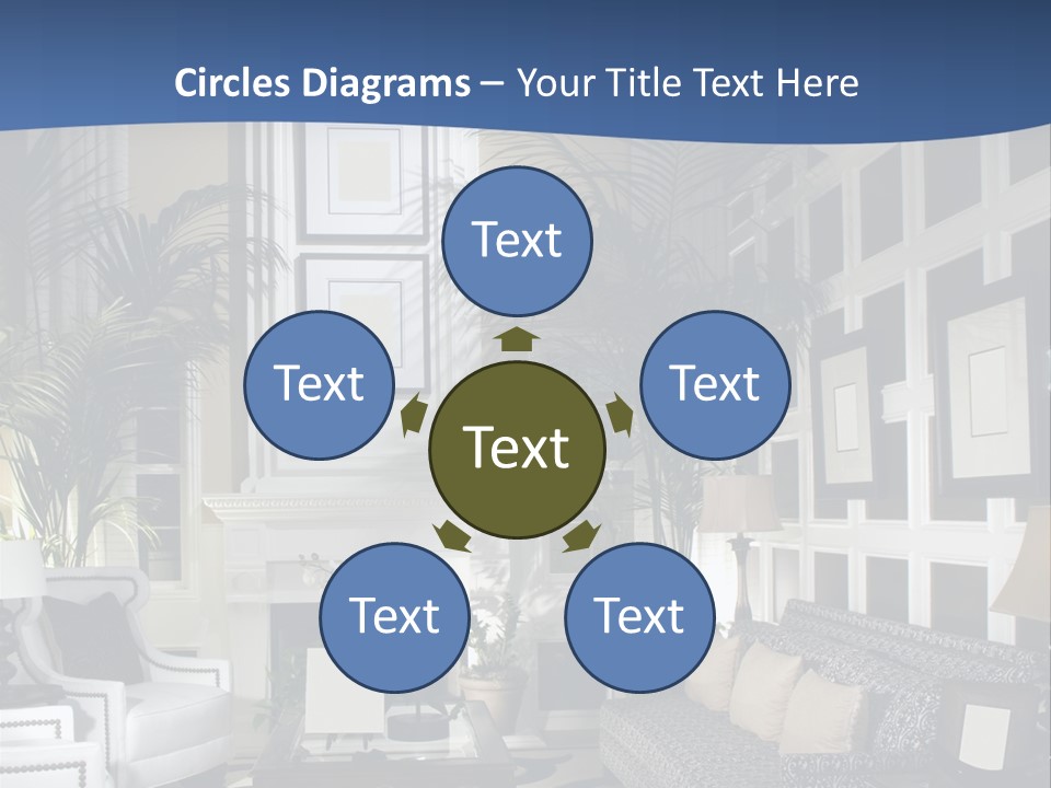 Decor Lamp Fireplace PowerPoint Template