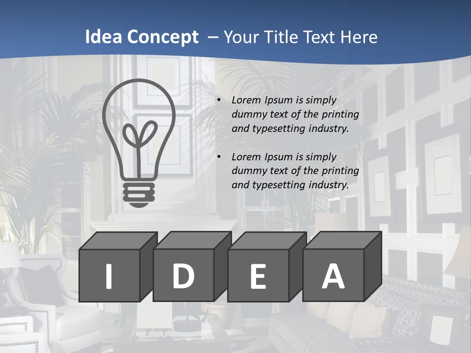 Decor Lamp Fireplace PowerPoint Template