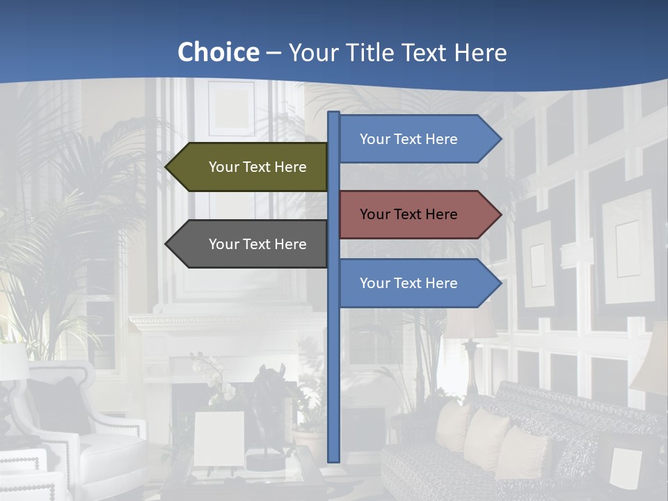 Decor Lamp Fireplace PowerPoint Template