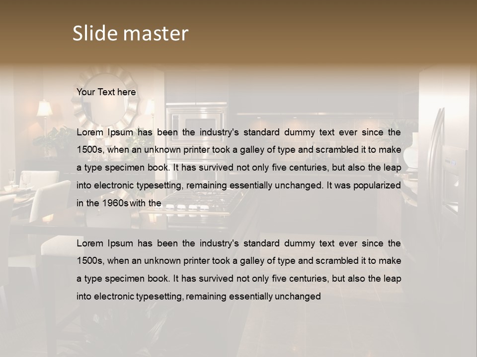 Steel Home Improvement Marbled Effect PowerPoint Template