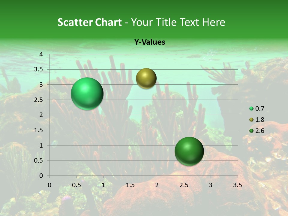 Barrier Reef Caribbean Sea Underwater Scene PowerPoint Template