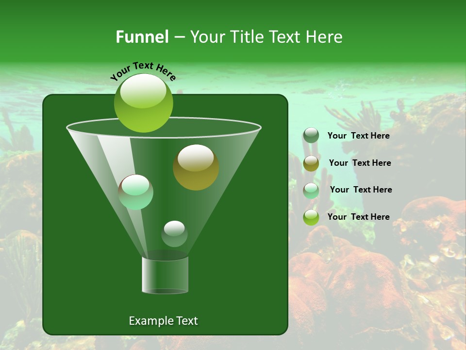 Barrier Reef Caribbean Sea Underwater Scene PowerPoint Template