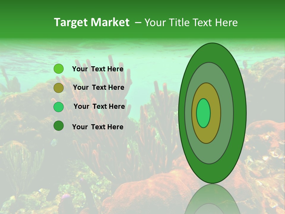 Barrier Reef Caribbean Sea Underwater Scene PowerPoint Template