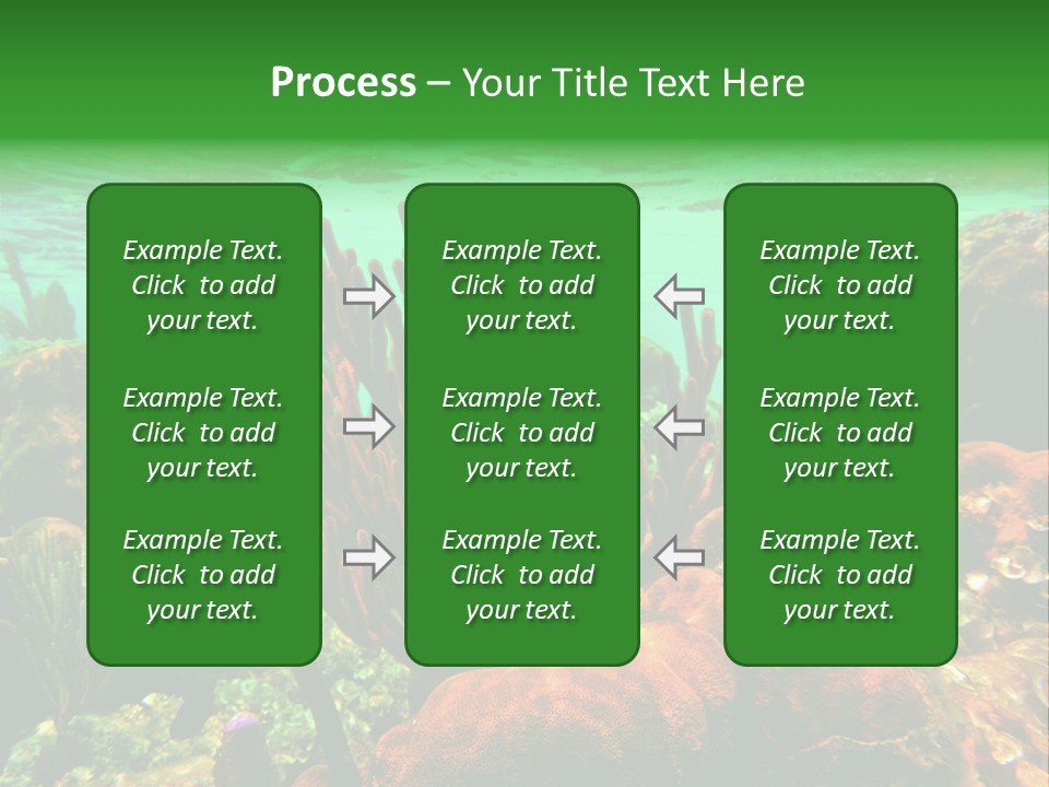 Barrier Reef Caribbean Sea Underwater Scene PowerPoint Template
