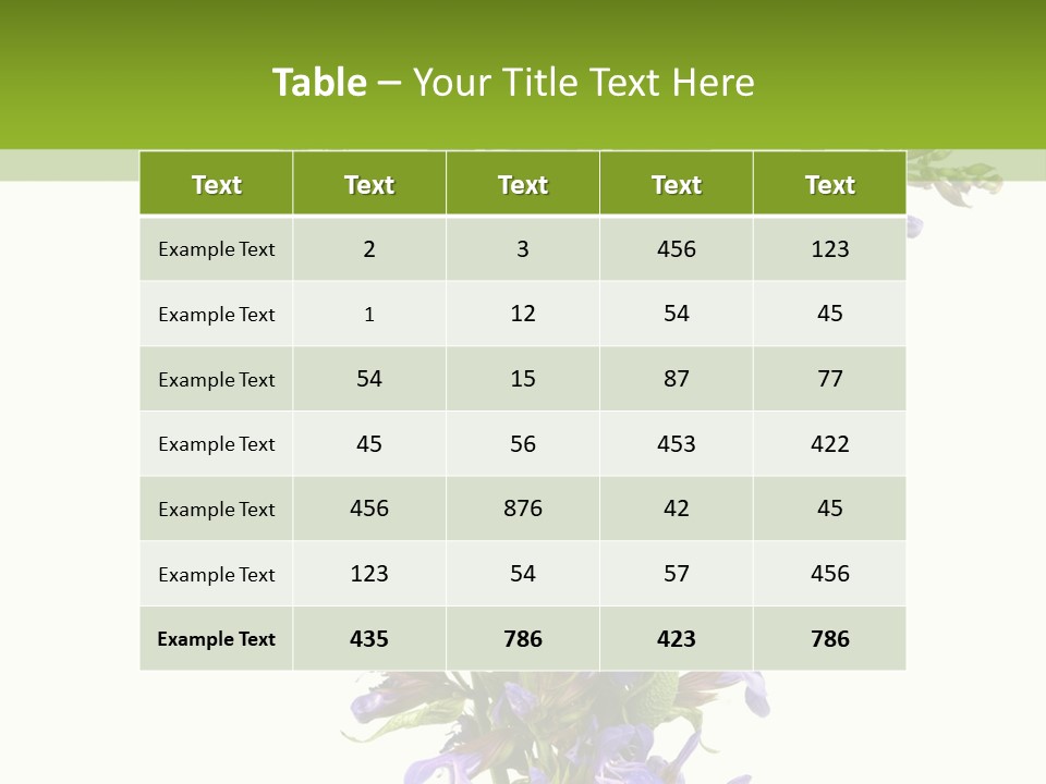 Vertical Purple Ingredient PowerPoint Template
