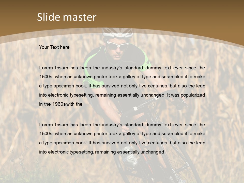 Individual Sport Downhill Grass PowerPoint Template