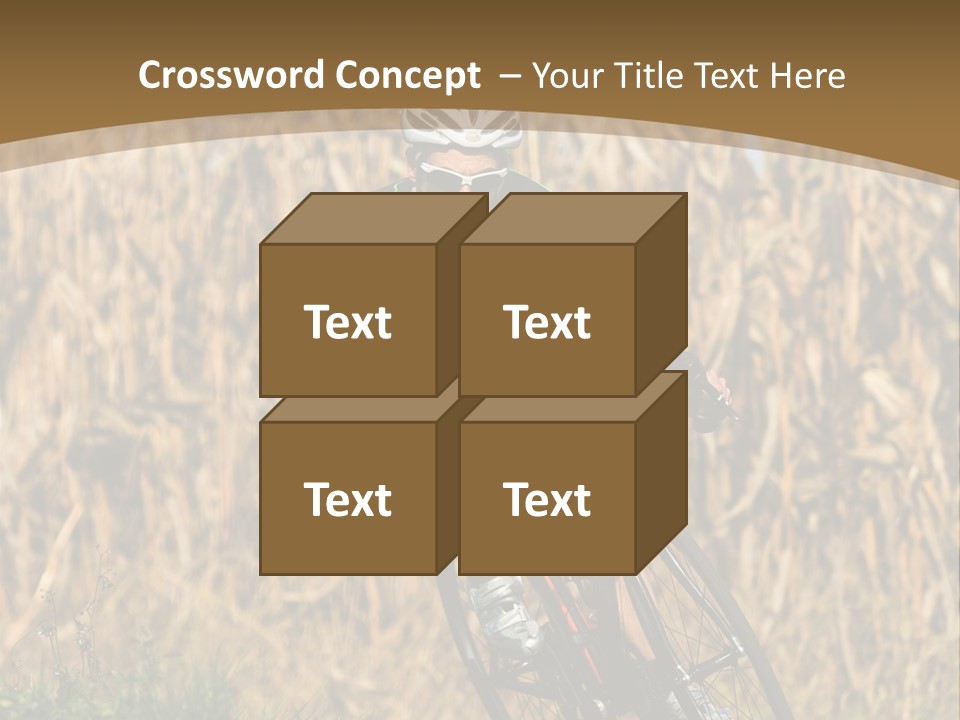 Individual Sport Downhill Grass PowerPoint Template