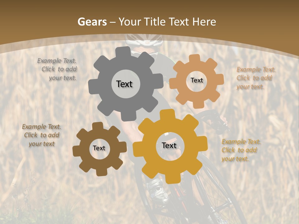 Individual Sport Downhill Grass PowerPoint Template
