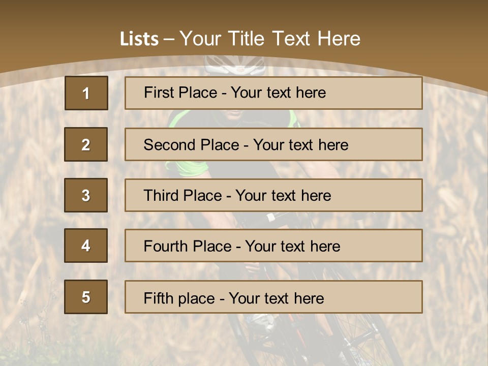 Individual Sport Downhill Grass PowerPoint Template