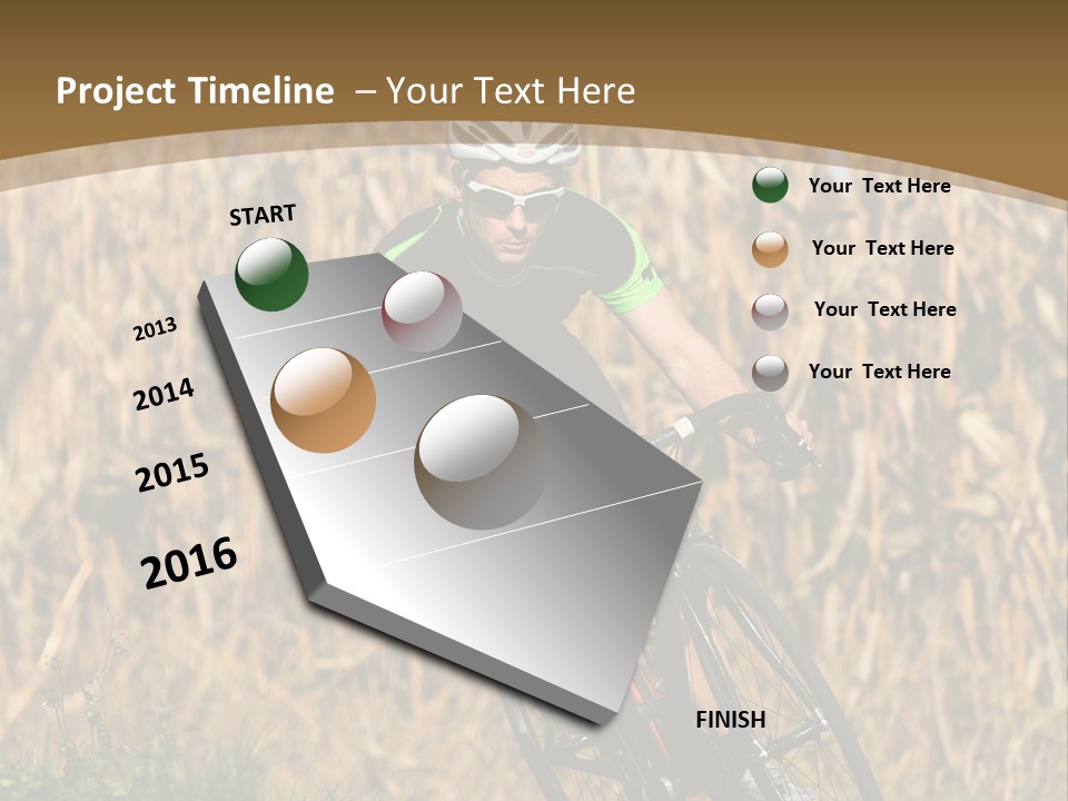 Individual Sport Downhill Grass PowerPoint Template