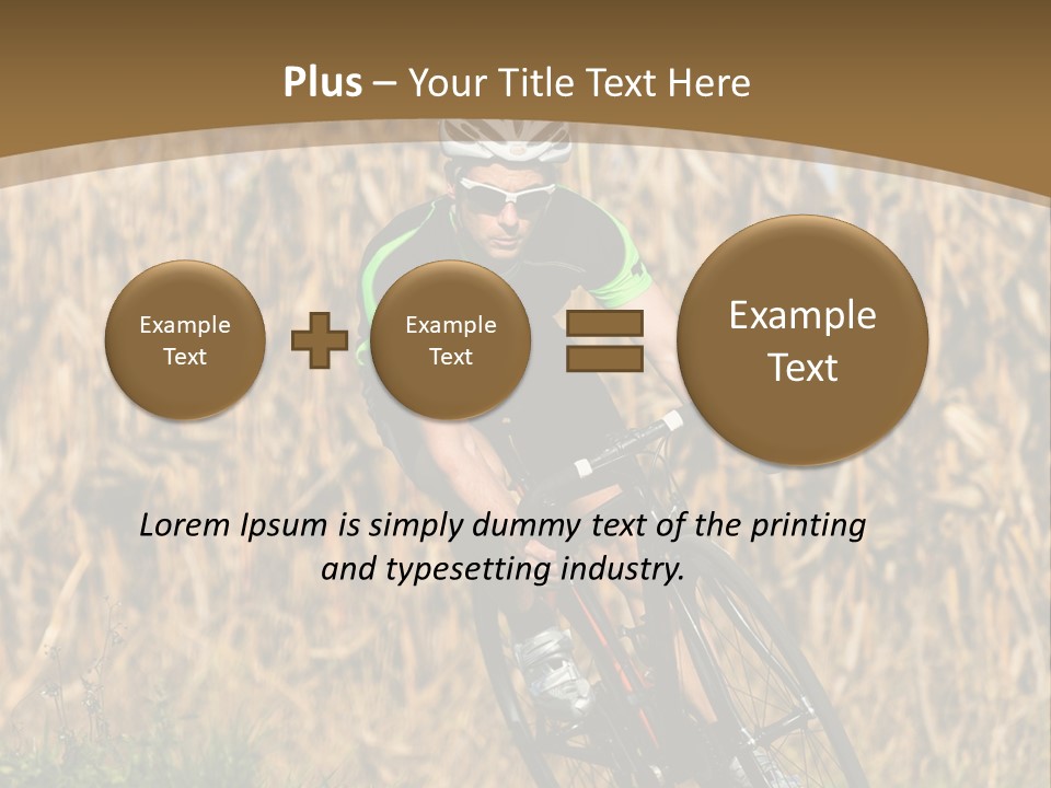 Individual Sport Downhill Grass PowerPoint Template