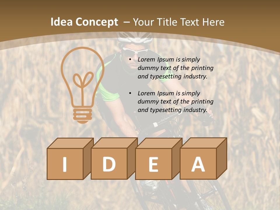 Individual Sport Downhill Grass PowerPoint Template