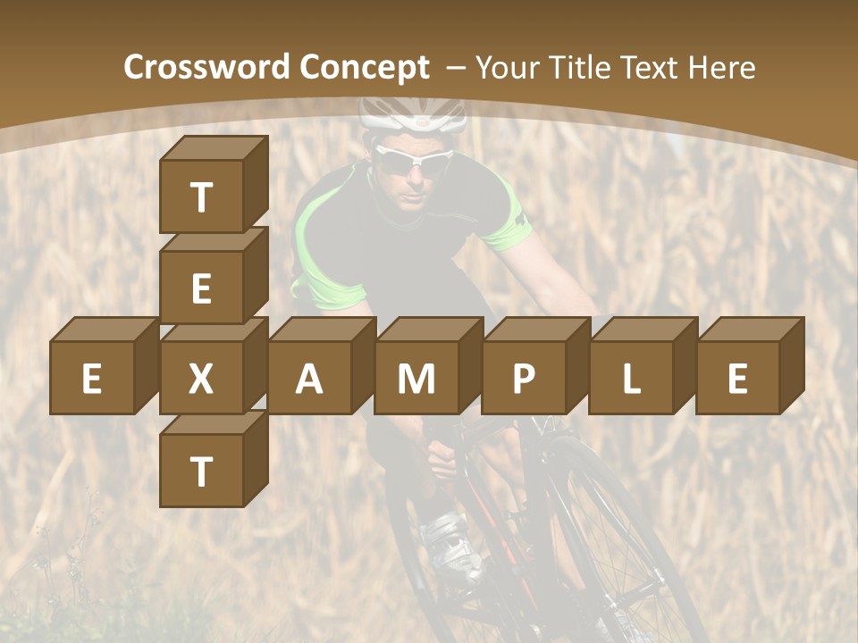 Individual Sport Downhill Grass PowerPoint Template