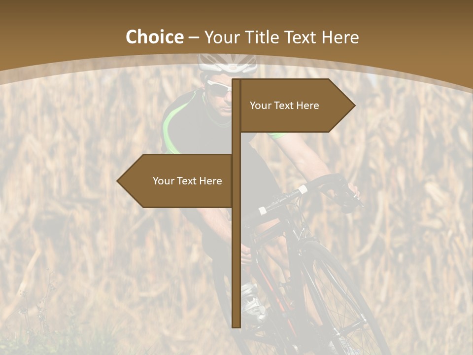 Individual Sport Downhill Grass PowerPoint Template
