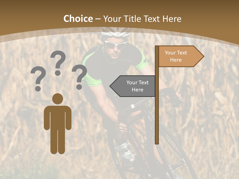 Individual Sport Downhill Grass PowerPoint Template