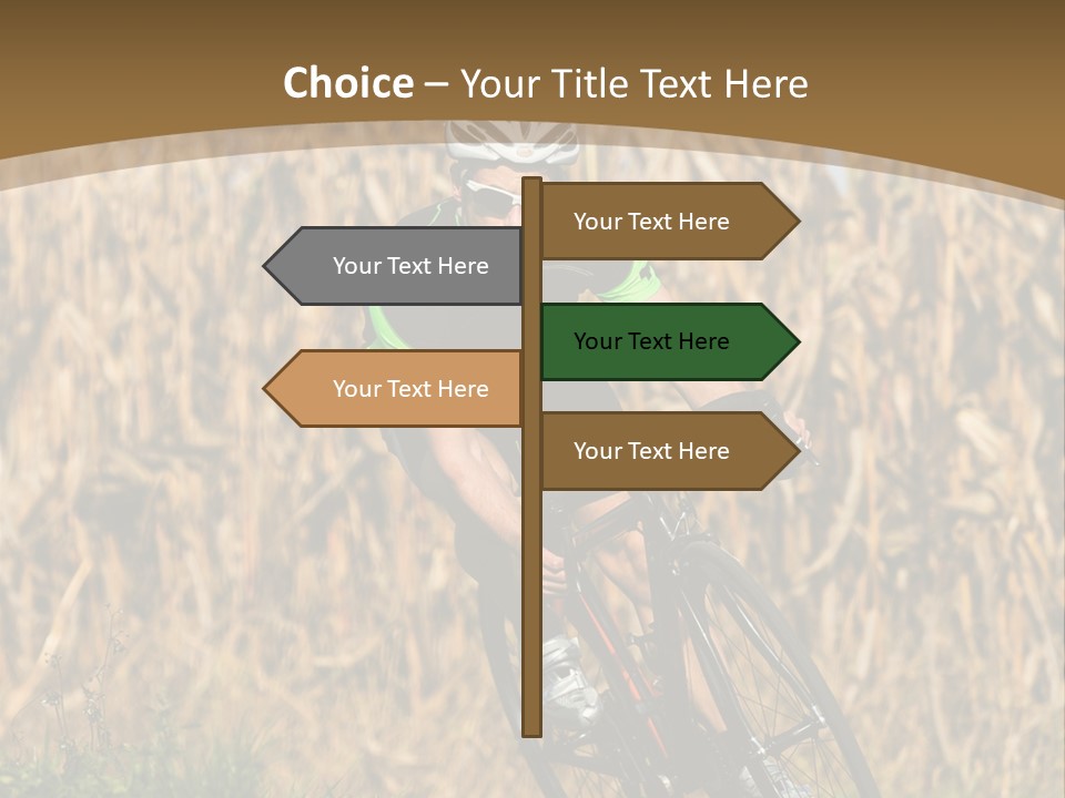 Individual Sport Downhill Grass PowerPoint Template