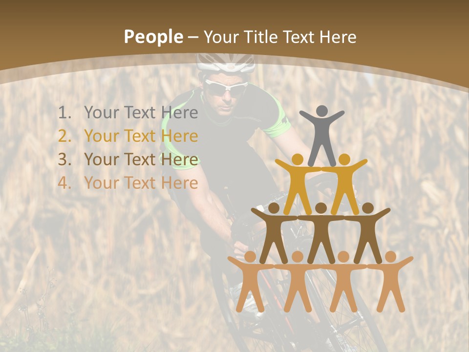 Individual Sport Downhill Grass PowerPoint Template