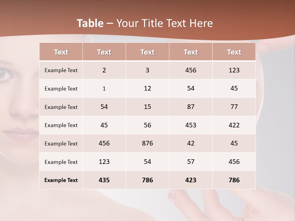 A Woman With A Mask On Her Face PowerPoint Template