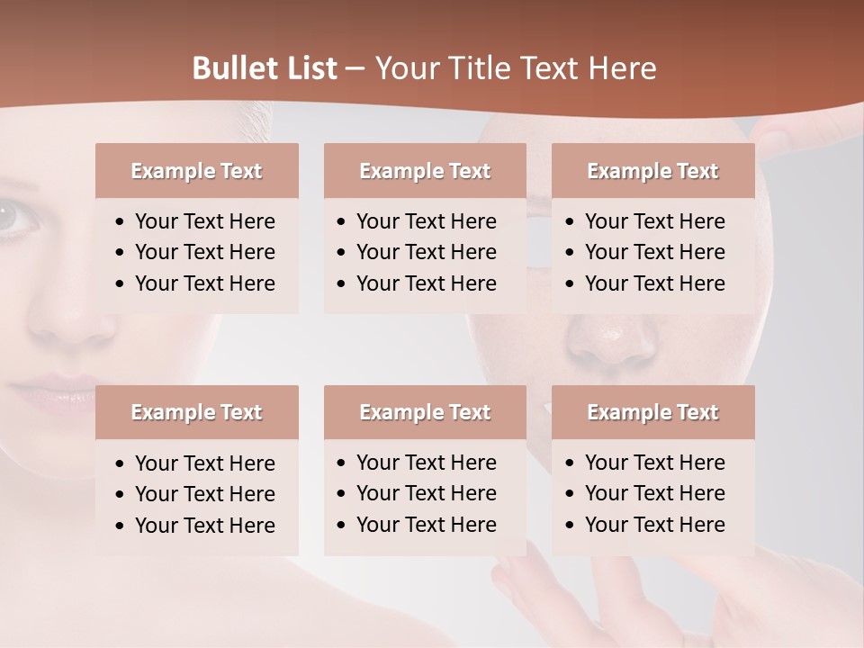 A Woman With A Mask On Her Face PowerPoint Template