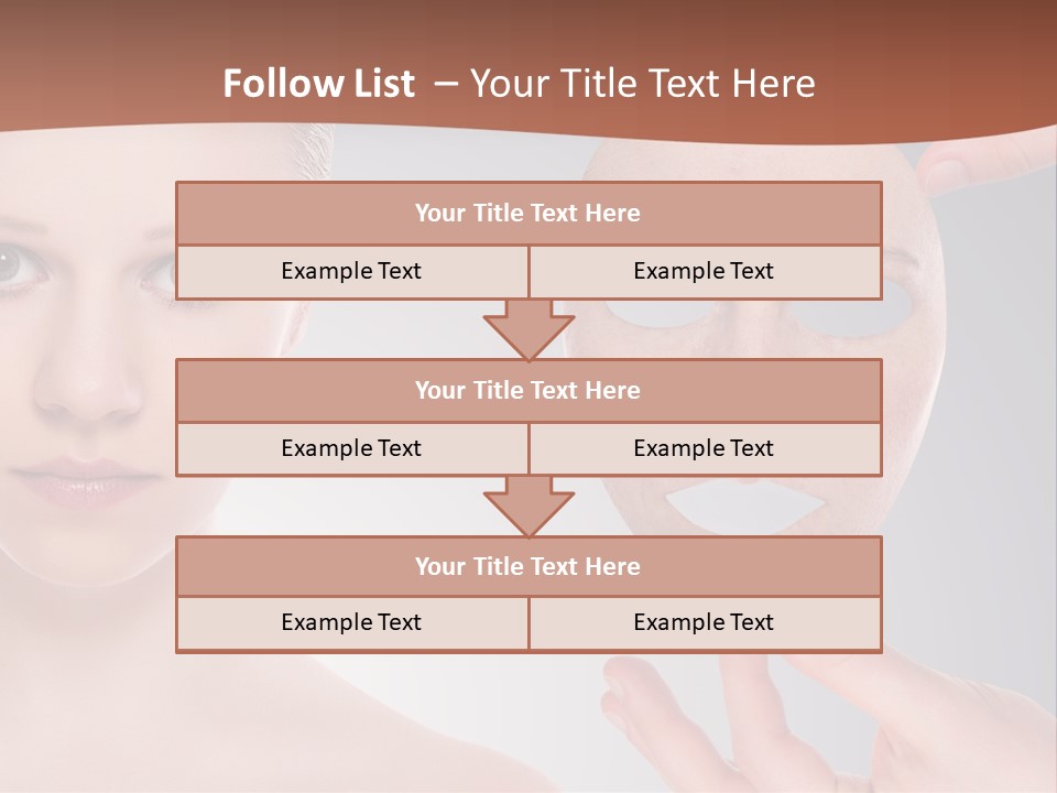 A Woman With A Mask On Her Face PowerPoint Template