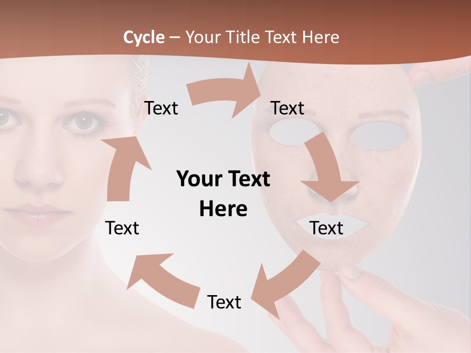 A Woman With A Mask On Her Face PowerPoint Template