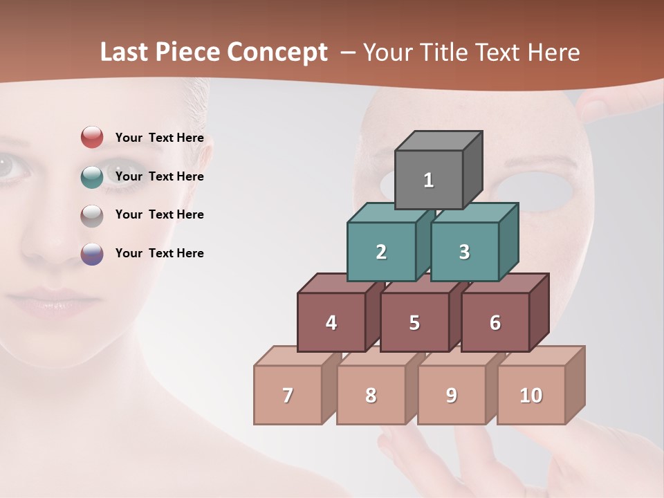 A Woman With A Mask On Her Face PowerPoint Template