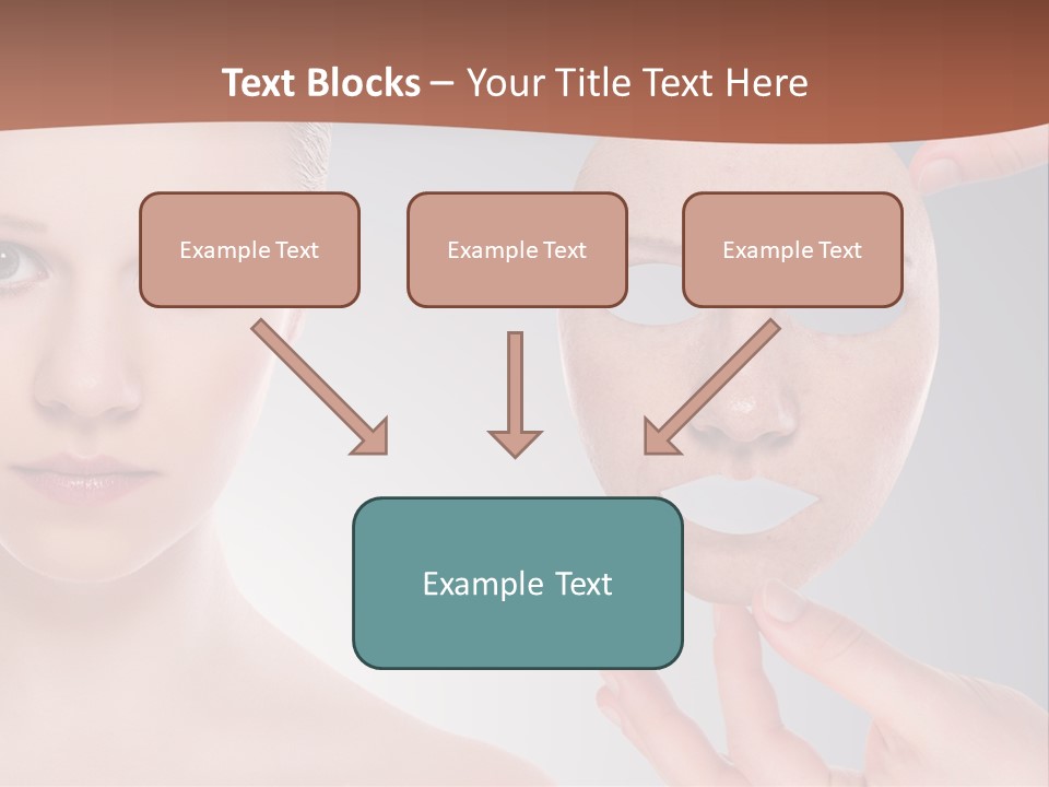 A Woman With A Mask On Her Face PowerPoint Template