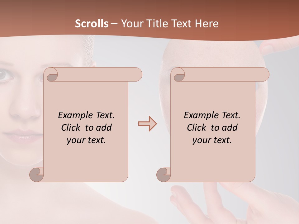 A Woman With A Mask On Her Face PowerPoint Template