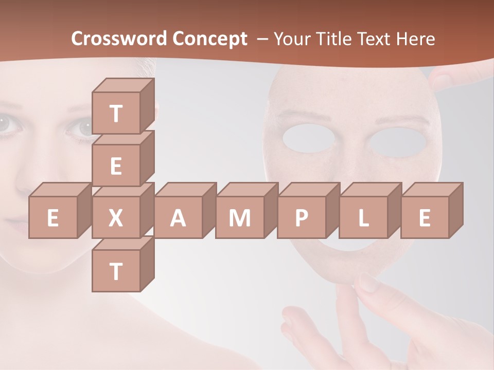 A Woman With A Mask On Her Face PowerPoint Template