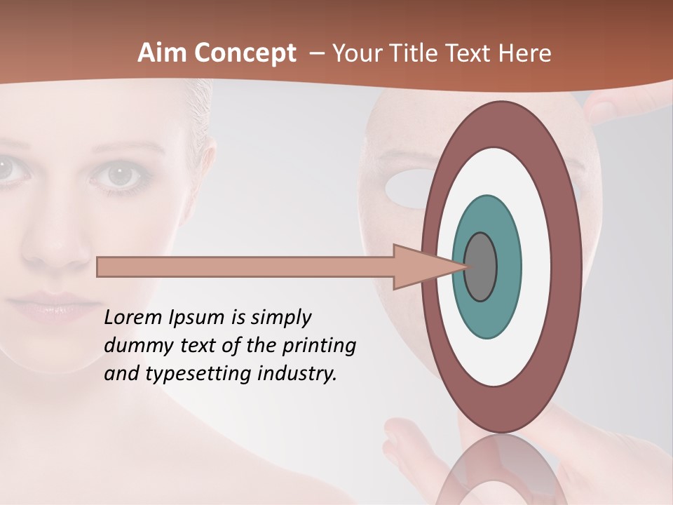 A Woman With A Mask On Her Face PowerPoint Template