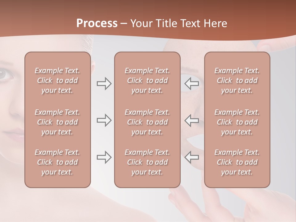A Woman With A Mask On Her Face PowerPoint Template