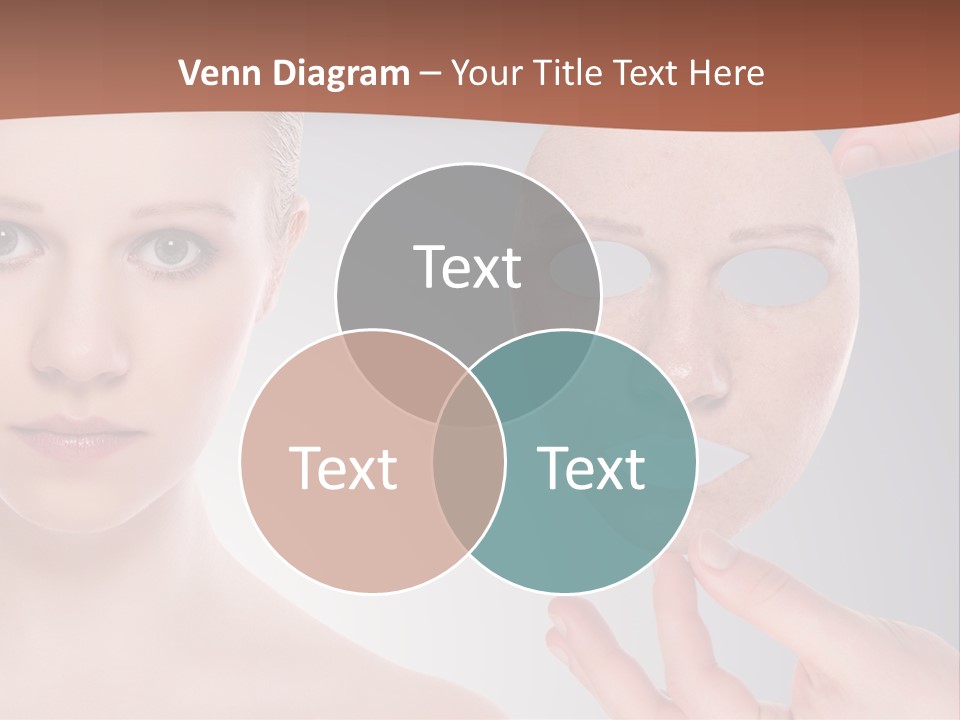 A Woman With A Mask On Her Face PowerPoint Template