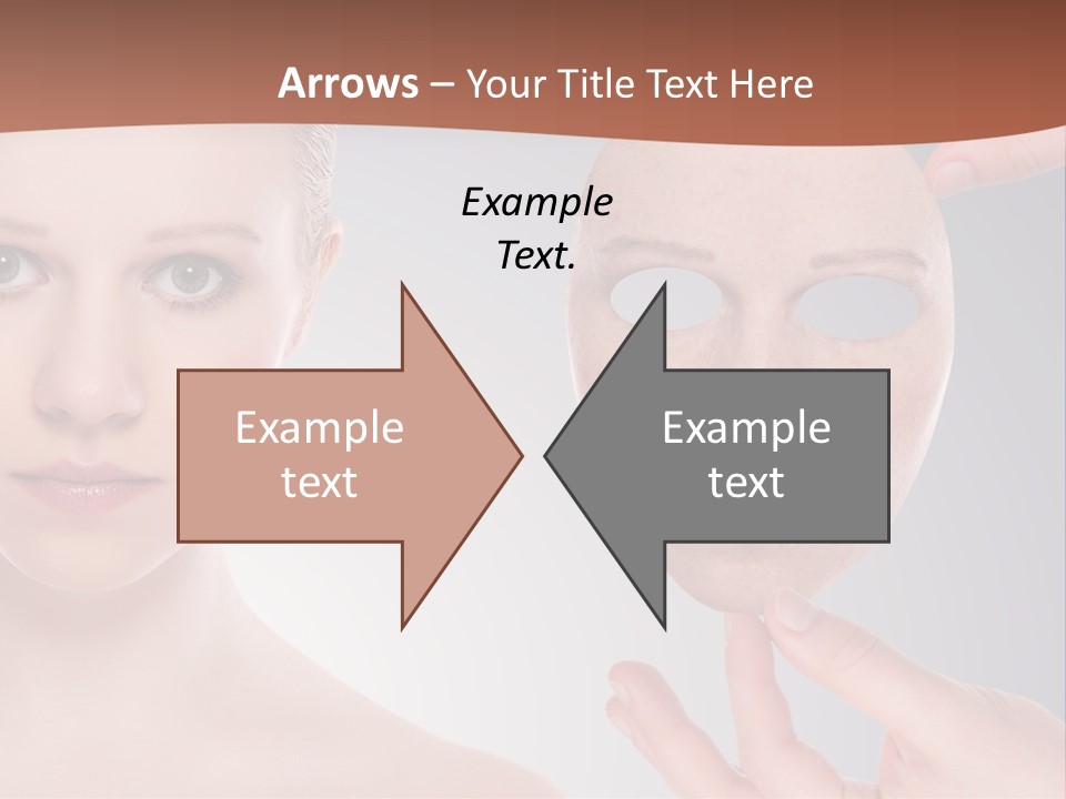 A Woman With A Mask On Her Face PowerPoint Template