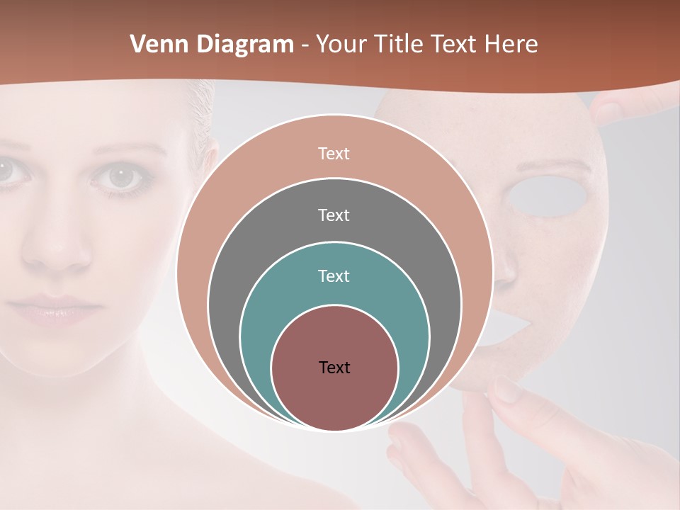 A Woman With A Mask On Her Face PowerPoint Template