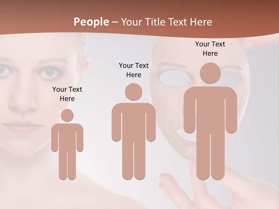 A Woman With A Mask On Her Face PowerPoint Template