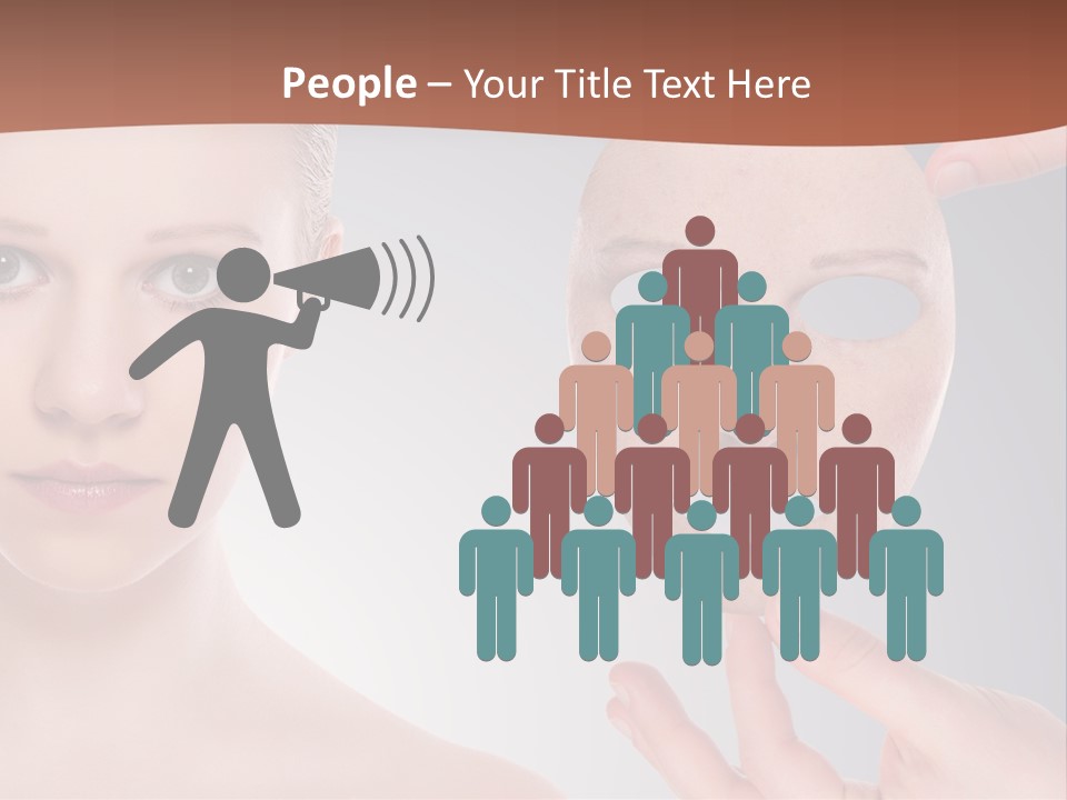 A Woman With A Mask On Her Face PowerPoint Template