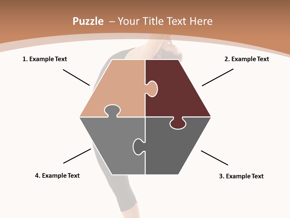 A Woman Doing A Yoga Pose On A White Background PowerPoint Template