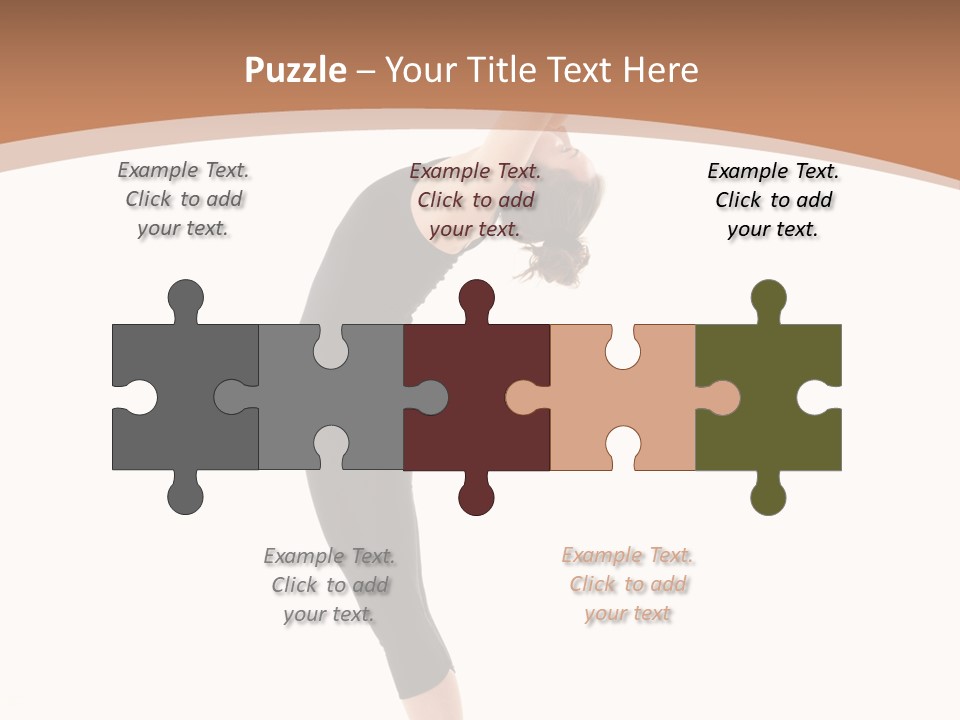 A Woman Doing A Yoga Pose On A White Background PowerPoint Template