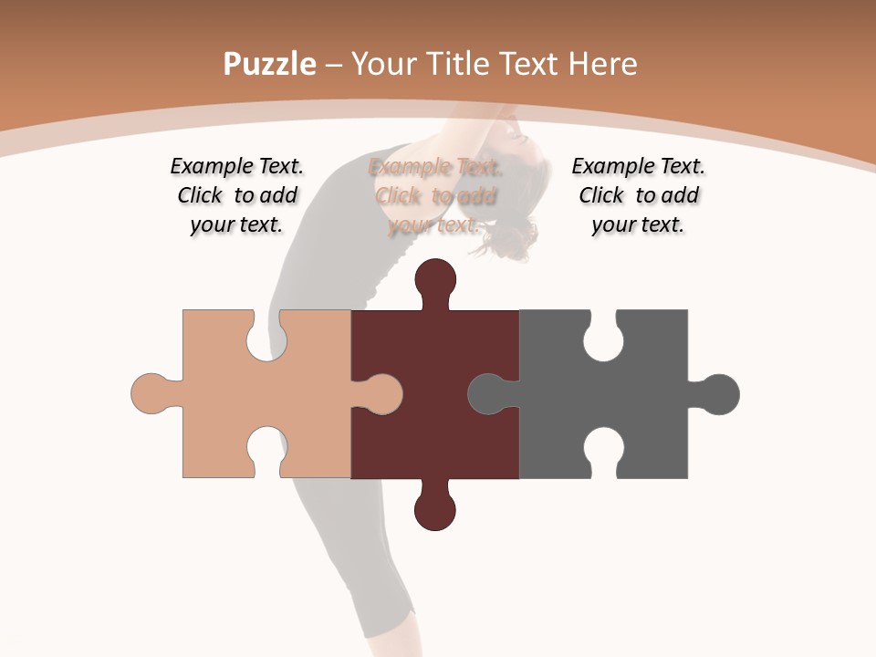 A Woman Doing A Yoga Pose On A White Background PowerPoint Template