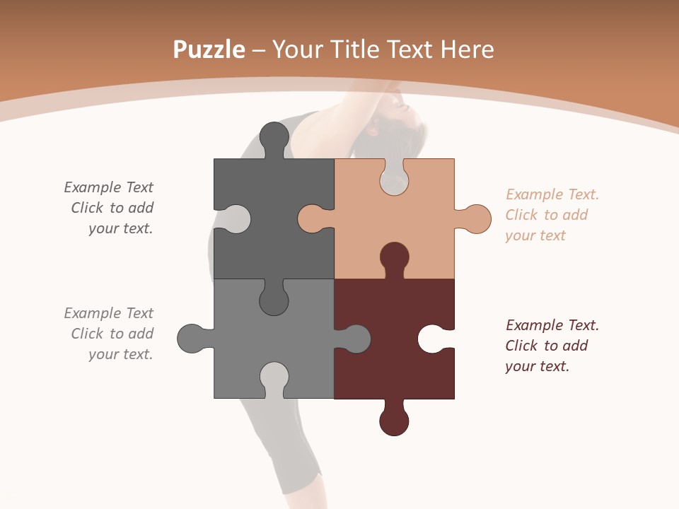 A Woman Doing A Yoga Pose On A White Background PowerPoint Template