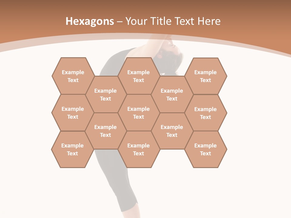 A Woman Doing A Yoga Pose On A White Background PowerPoint Template