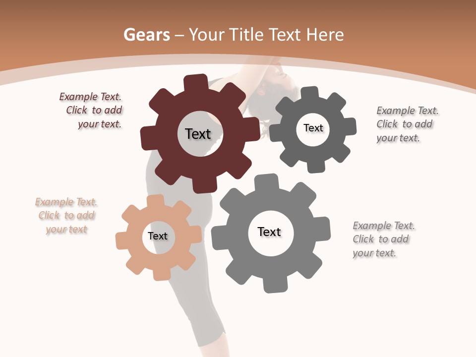 A Woman Doing A Yoga Pose On A White Background PowerPoint Template