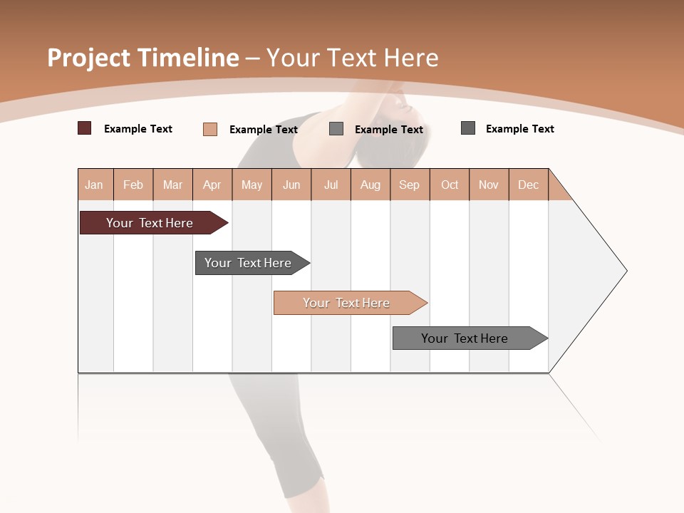 A Woman Doing A Yoga Pose On A White Background PowerPoint Template